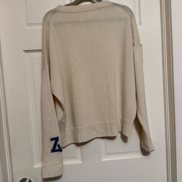 Italian Cashmere Cream V-Neck Sweater from Zadig & Voltaire - Picture 5 of 8